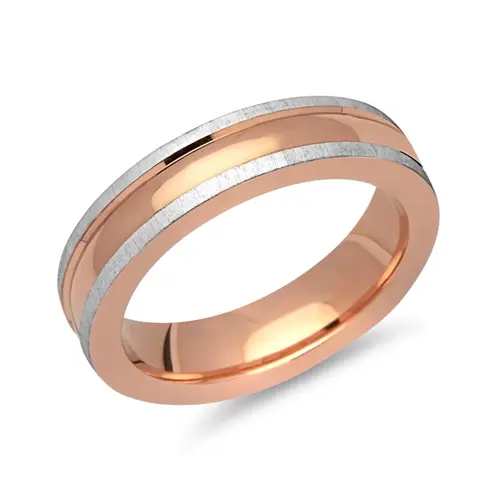 High-quality ring sterling silver rose gold plated
