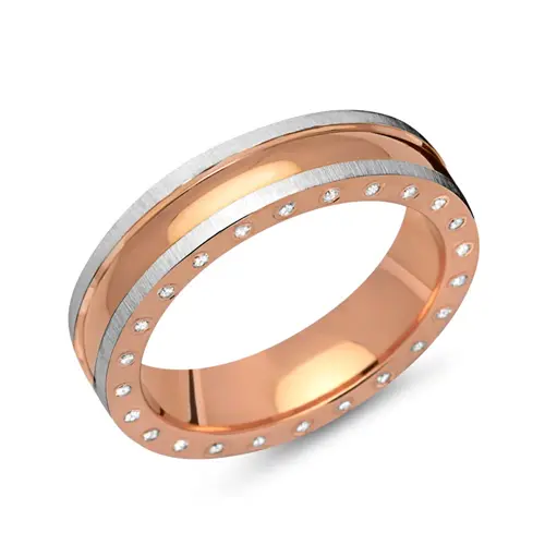Zilveren ring van hoge kwaliteit met zirconen