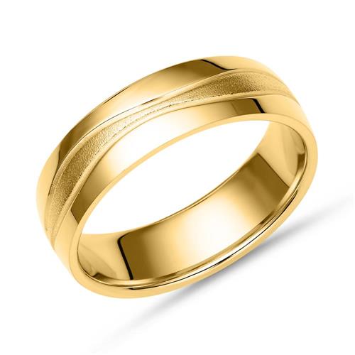 Gold plated vivo silver finger ring partially polished
