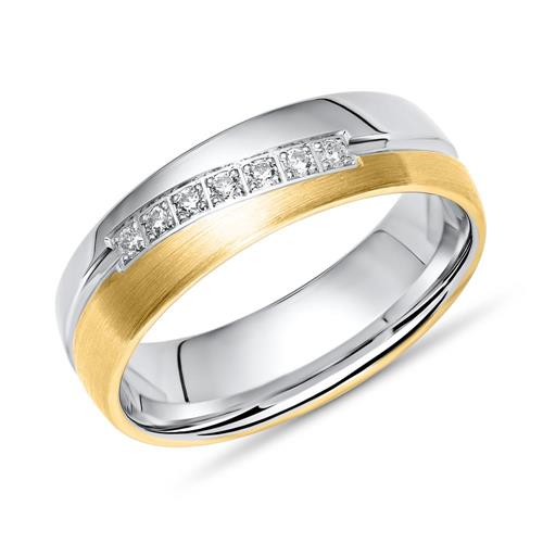 Vivo bicolor ladies silver ring with zirconia