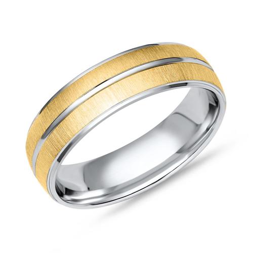 Sterling silverring from vivo partly gold-plated