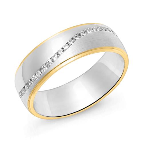 Zirconia set Women&#x27;s ring made of 925 silver, gold plated