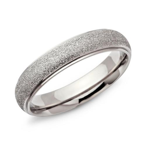 Diamond coated stainless steel ring 5mm wide