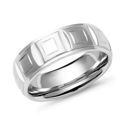 Modern ring stainless steel 7mm wide