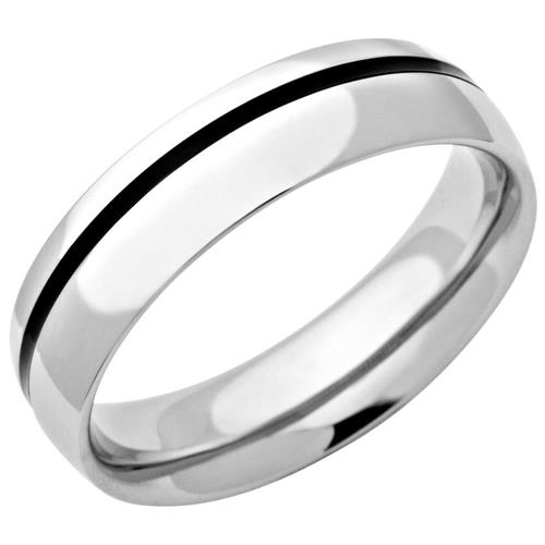 Exclusieve roestvrijstalen ring glanzend rond 6mm
