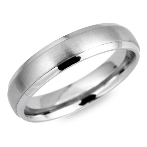 Ring stainless steel matt round 5mm engraving possible