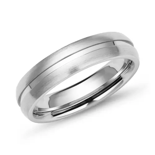 Ring stainless steel matt round 5mm engraving possible