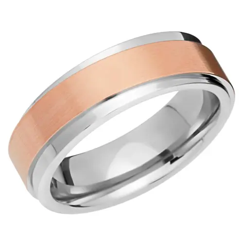 Gold plated ring stainless steel 6mm wide