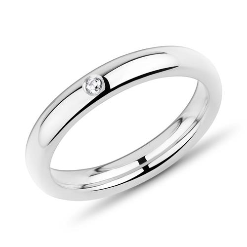 Diamond Wedding Band, Diamond Wedding Ring, Womens Wedding Band, Mens Flat  Wedding Band, 4 mm Anniversary Ring, 14K White Gold Handmade