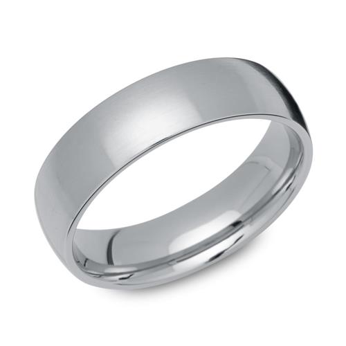 Ring made of satin stainless steel 6mm