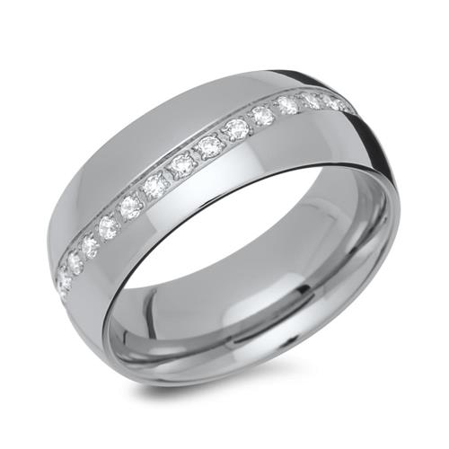 Stainless steel ring polished with zirconia