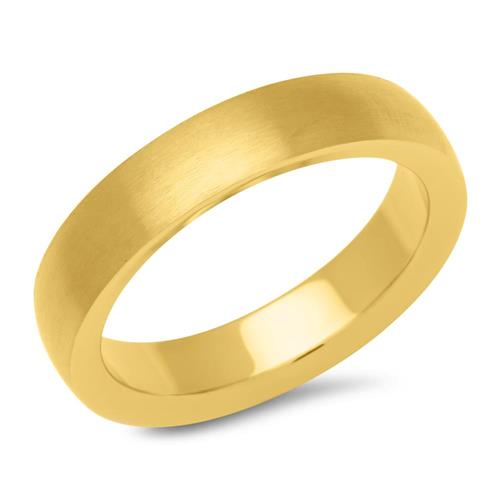 Vergoldeter Ring Edelstahl 4,9 mm breit