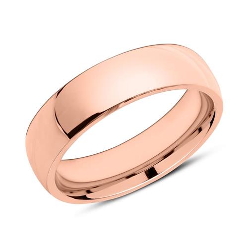 Rose gold plated stainless steel ring engravable