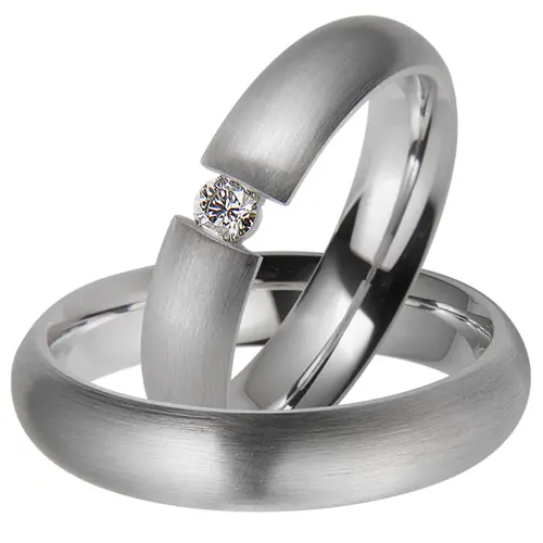 Wedding rings white gold 5mm