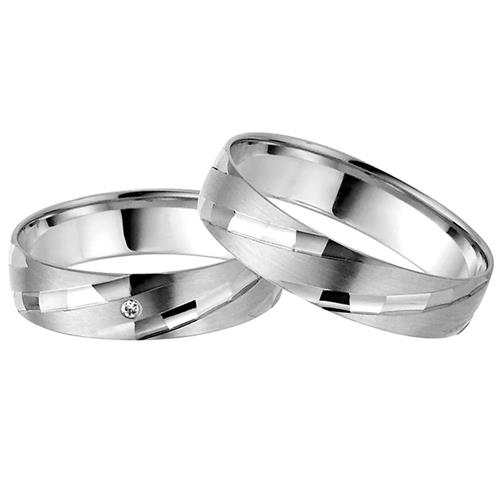 Wedding rings white gold 5mm