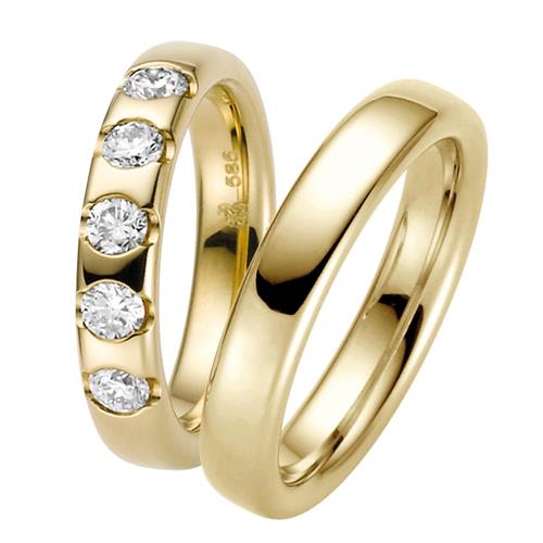 Wedding rings money gold 4,5mm