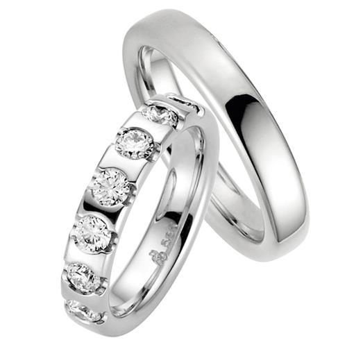 White gold wedding rings 4,5mm