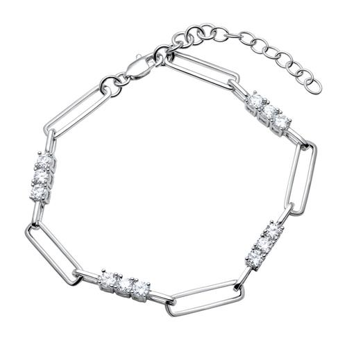 Ladies 925s silver bracelet with cubic zirconia