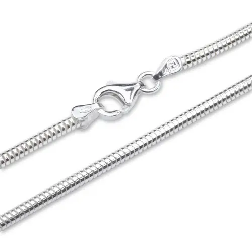 Sterling silver chain: Snake chain silver 2,4mm