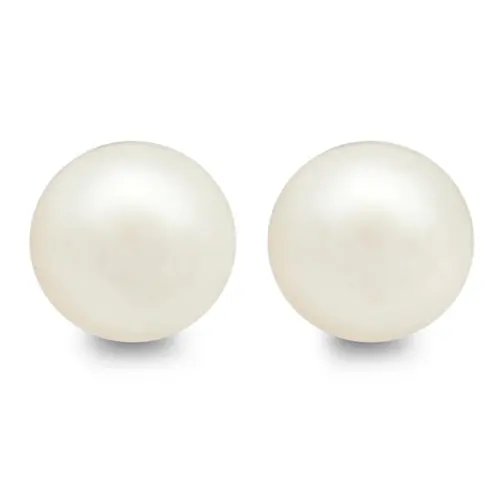 Pendientes de alta calidad perla de agua dulce blanca