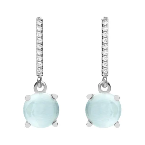 Elegant earrings made of sterling silver zirconia