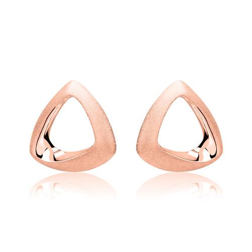 Rose gold-plated sterling silver ear studs
