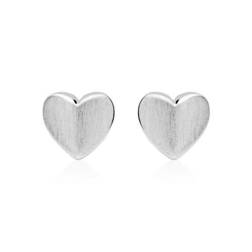 Hart oorbellen in sterling zilver met parels