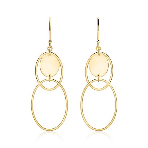 Earrings for ladies in gold-plated 925 silver