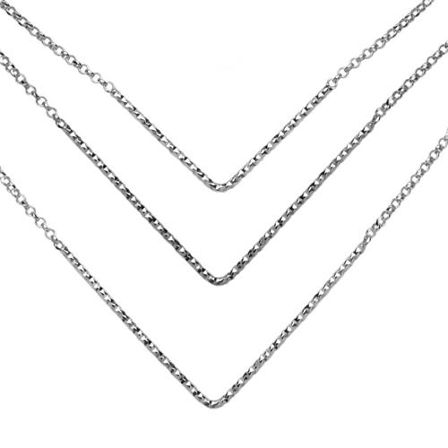 Layer chain in sterling silver