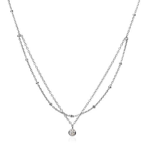 Chain in 925 sterling silver with zirconia