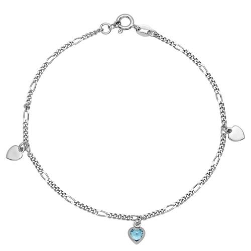 Sterling sterling silver anklet with turquoise stone