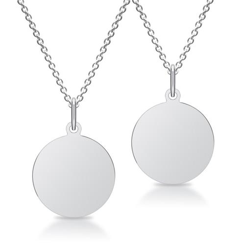 Double silver necklace with pendant