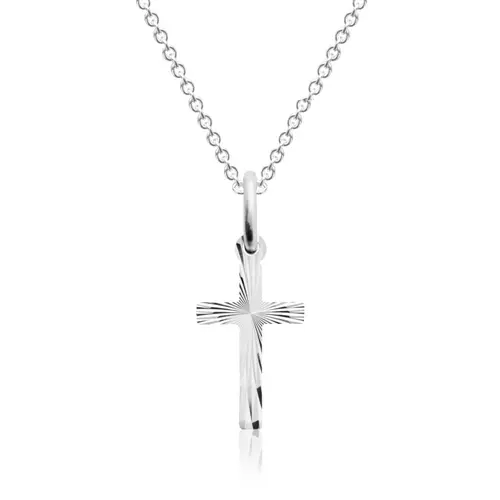 Silver cross necklace with pendant