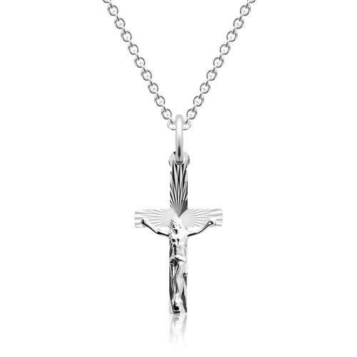 Silver cross necklace with pendant