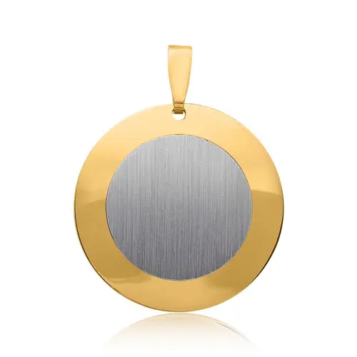 Pendant sterling silver bicolor gold plated
