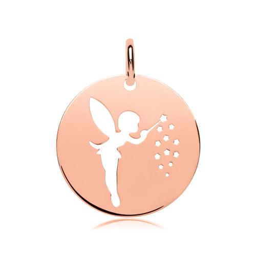 Pendant fairy sterling silver rose gold plated