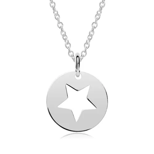 Necklace with pendant star in sterling silver