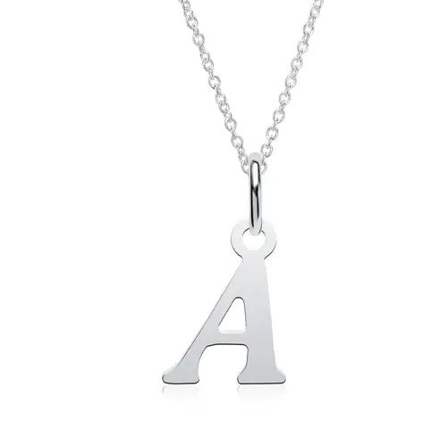 Kette mit Buchstabenanhänger A aus 925er Silber