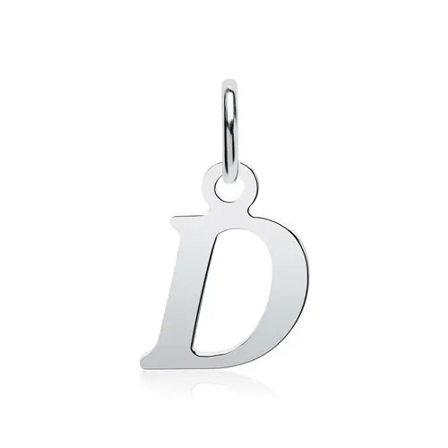 Pendant D made of sterling silver