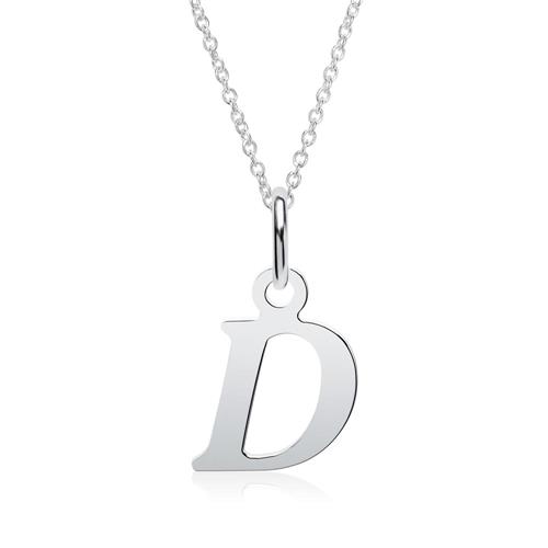 Kette mit Buchstabenanh&#xE4;nger D aus 925er Silber