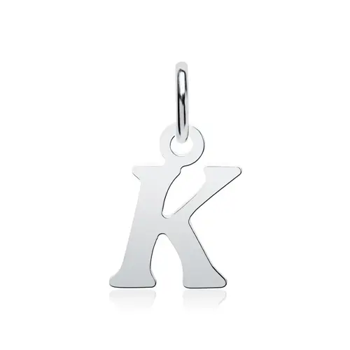Hanger in 925 zilver letter K