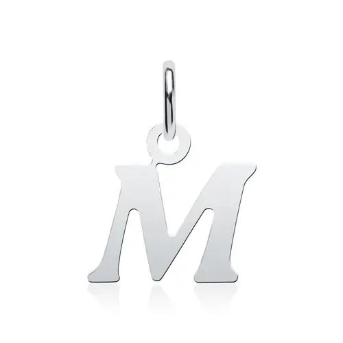 Sterling sterling silver pendant letter M