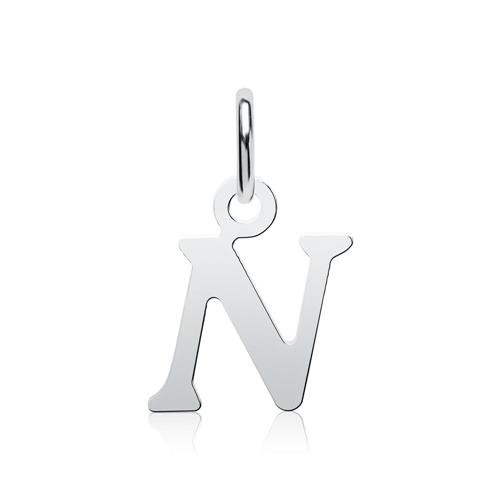 Sterling sterling silver pendant letter N