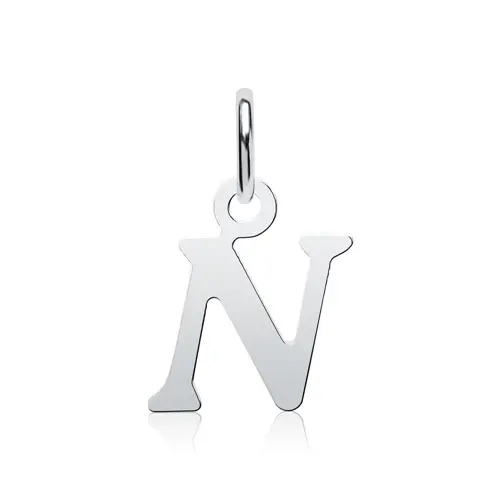 Sterling sterling silver pendant letter N