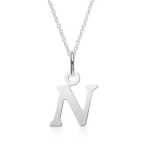 925 sterling zilveren letter n hanger ketting