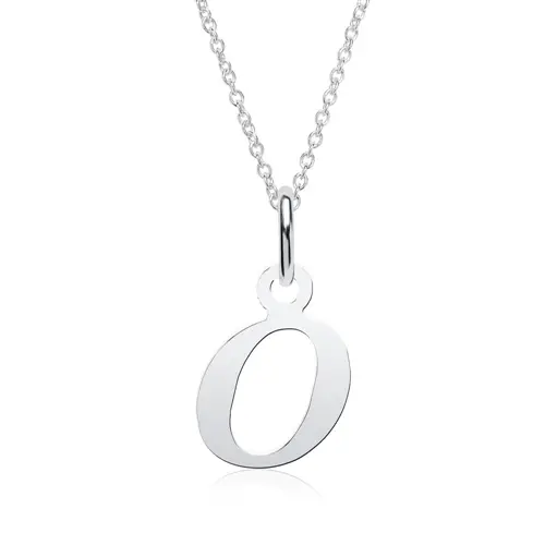 925 sterling zilveren letter o hanger ketting