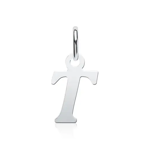 Hanger letter T in sterling zilver