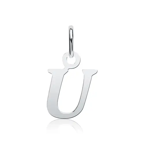 Hanger letter U in sterling zilver