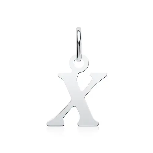 Sterling silver pendant letter X