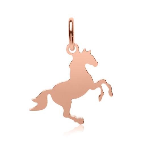 Horse pendant in sterling silver rose gold plated